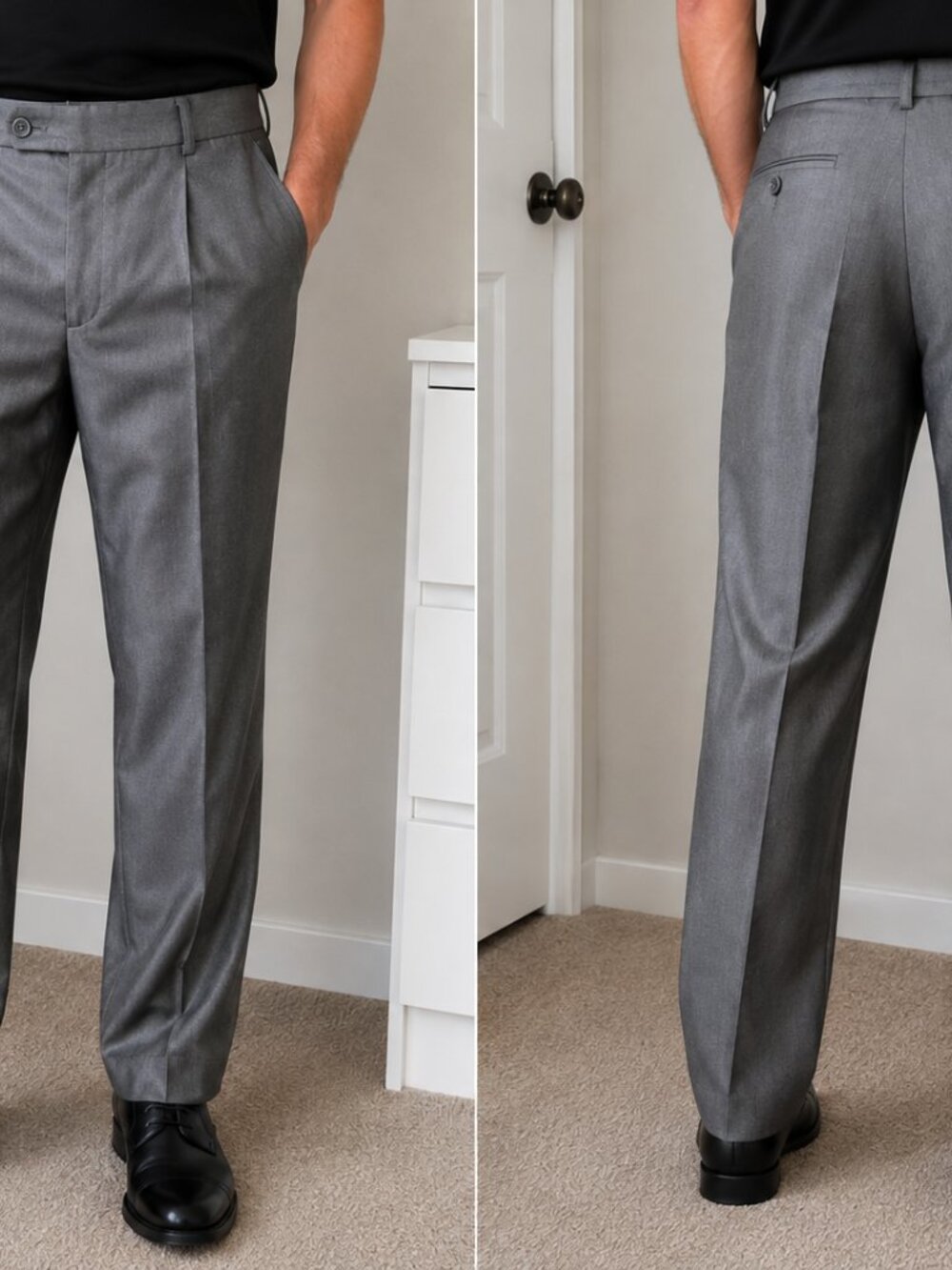 MAYER Men's Gray Dress Pants Size 52 / US 36x32 Classic Fit